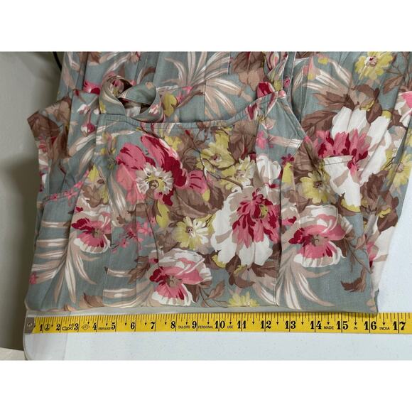 Islander Dress Womens 8 Tan Pink Sleeveless Floral‎ Tropical Hawaiian Vacation - Picture 9 of 10